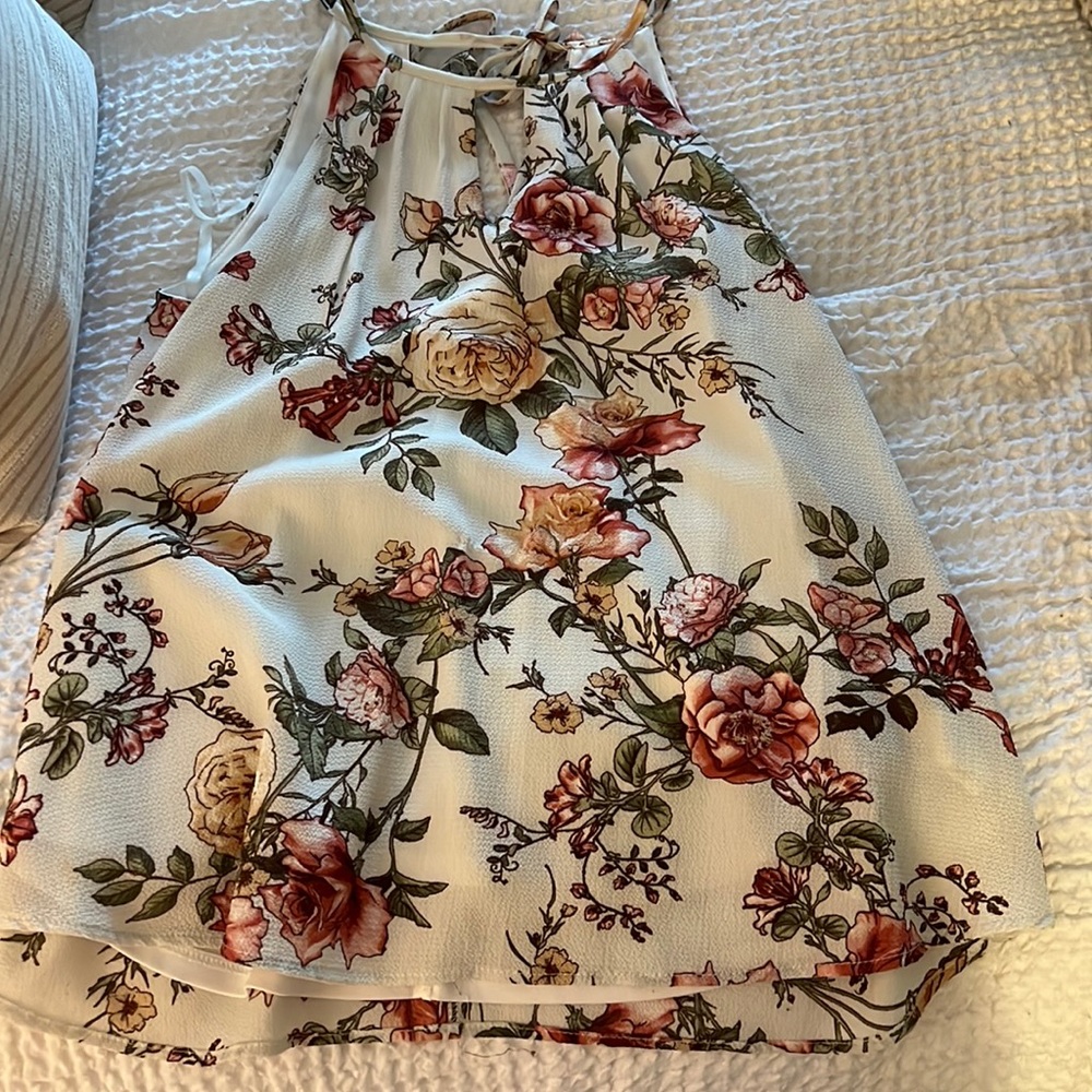 High Neck floral blouse
